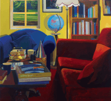 Window, Globe, Party Hat & Friends  | 78 x 78cm